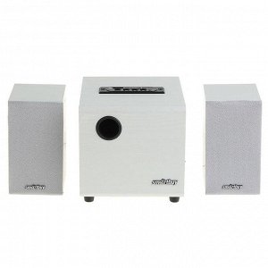 Компьютерные колонки 2.1 SmartBuy SPARTA SBA-210, 2х2 Вт+8 Вт, MP3, FM, 220 В, белые