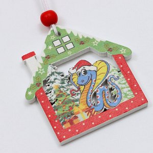 Елочные игрушки в деревянной подарочной упаковке, 12 шт.