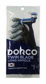 DORCO Cтанки для бритья c увлажняющей полоской и плавающей головкой одноразовые Dorco 2, (5 шт) ©