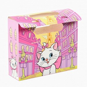 Пакет подарочный-коробка, Коты аристократы, 24х20х7 см