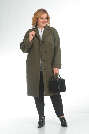 Пальто Пальто Pretty 787 темный хаки 
Состав ткани: ПЭ-40%; Шерсть-60%; 
Рост: 164 см.

Элегантное пальто из мягкой, ворсованной ткани с гладкой подкладкой согреет Вас в холодную погоду и покорит сво