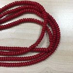 Бусины плоские стеклянные, 3*6 мм, около 40 шт./низка
