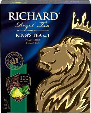 Чай Richard King&#039;s Tea №1 2*100пак (1/6) черн. с лаймом и мятой 610305