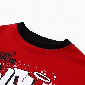 Свитшот детский MINAKU: Exclusive print, красный.