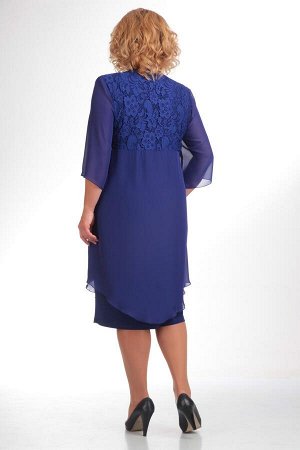 Платье Платье Pretty 338 синее 
Состав ткани: ПЭ-95%; Спандекс-5%; 
Рост: 164 см.

Длина платья около 110 см.  Срок исполнения заказа от 4 до 6 дней.