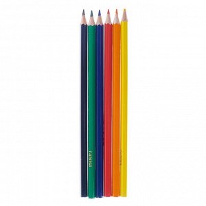 Карандаши 6 цветов "Классические", стержень d=2.6 мм, шестигранные