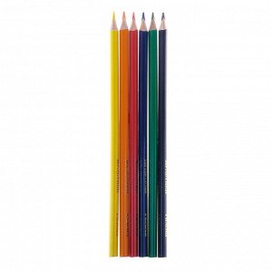 Карандаши 6 цветов "Мультики", стержень d=2.6 мм, трехгранные