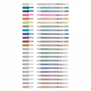Набор гелевых ручек для декоративных работ 24 цвета, Sakura Gelly Roll 0.8 (с блёстками, металлик)