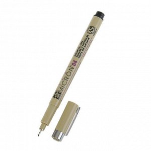 Ручка капиллярная для черчения Sakura Pigma Micron 04 линер 0.4 мм, черный, (высокое содержание пигмента)