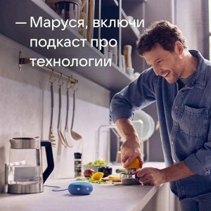 Умная колонка VK Капсула мини (MRC02BL), голосовой помощник Маруся, 5Вт, Wi-Fi, BT 4.2, синяя