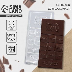 Форма для шоколада «Кусочек счастья», 22x11 см