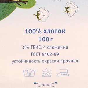 Нитки вязальные "Детская сказка" 250м/100гр 100% хлопок цвет 801