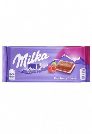 Milka Шоколад Милка малина Raspberry  Cream 100 грамм