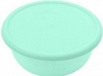 Миска круглая с крышкой 3,2л, мятный PT2452/КМТ-24/ШК9047 Plast team