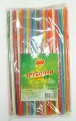 Трубочки д/коктейля 21см цветные гофрирован 100шт/уп, цена за уп, ШК8826 Уралпак