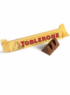 Шоколадный батончик Toblerone Switzerland / Швейцарский молочный шоколад Тоблерон с медово-миндальной нугой 35 гр