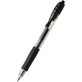 Ручка автоматическая гелевая PILOT BL-G2-5 B черн 0,5мм , резин.манжет (1/12)