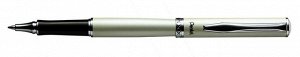 Ручка роллер Pentel Sterling 0.7мм черн, металл светл лак корпус K611W-A в под. футл