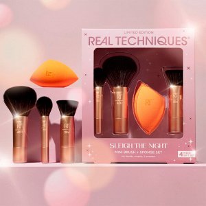 Набор мини-кистей и спонж для макияжа Real Techniques Sleigh the Night