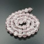 Бусины из кварца Снежного 8 мм, светло-розовые. Цена за 10 шт.