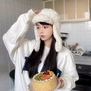 Шапка ушанка, зимняя, плюш