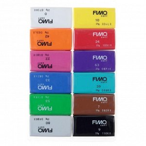 Набор пластики - полимерной глины FIMO soft, 12 цветов по 25 г