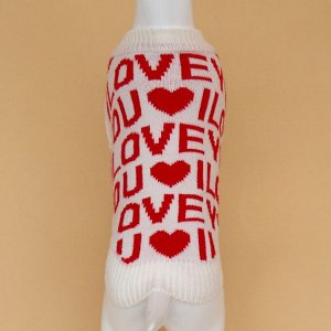 Свитер "ILOVEYOU", XS (ДС 17, ОШ 17, ОГ 23-37 см)