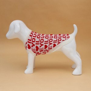 Свитер "ILOVEYOU", XL (ДС 34, ОШ 34, ОГ 32-51 см)