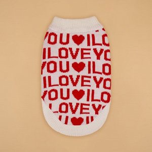 Свитер "ILOVEYOU", L (ДС 29, ОШ 29, ОГ 29-49 см)