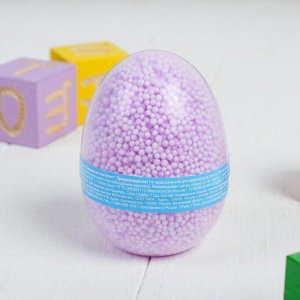 Шариковый пластилин крупнозернистый пастельные тона в яйце, фиолетовый