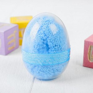 Шариковый пластилин мелкозернистый пастельные тона в яйце, голубой