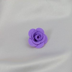 Набор цветов для  декора "Роза", из фоамирана, D= 3 см, 10 шт, сиреневый