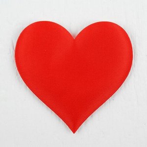 Сердечки декоративные, набор 12 шт., размер 1 шт: 6,5x5 см, цвет красный
