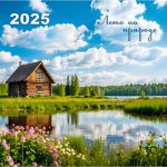 Календарь 2025 на скрепке 290*290 Лето на природе 9008 с курсором