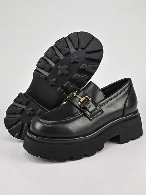 Лоферы женские/ Броги P-40P Black