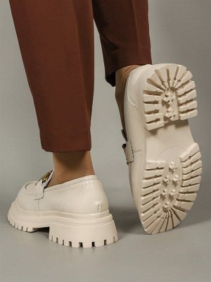 Лоферы женские/ Броги A-41MB Off white