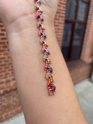 CRYSTAL SHIK Женский браслет с позолотой и фианитами