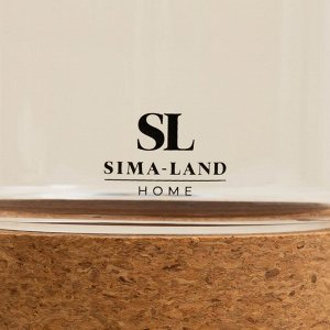 Заварочный чайник SL Home «Алькорноке», 600 мл, 17x10x15 см, на пробковой подставке, стекло, прозрачный