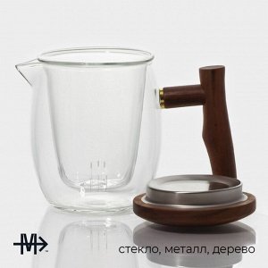 Заварочный чайник Magistro «Лофт» 400 мл, 15?9?11,5 см, стеклянное сито, стекло