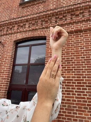 Кольцо безразмерное под золото "Золотой Гламур"