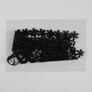 Воротник пришивной, 29,5 - 30 см, цвет чёрный