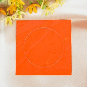 Светоотражающая наклейка "Круг", d=3см, цвет оранжевый