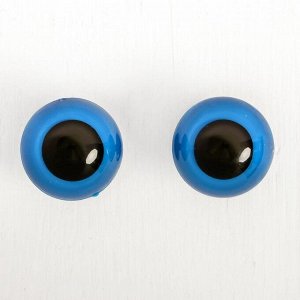 Глаза винтовые с заглушками, набор 4 шт, размер 1 шт: 2,2 см, цвет голубой