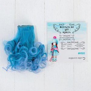 Волосы - тресс для кукол «Завитки» длина волос: 15 см, ширина: 100 см, №LSA032