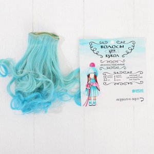Волосы - тресс для кукол «Завитки» длина волос: 15 см, ширина: 100 см, №LSA041