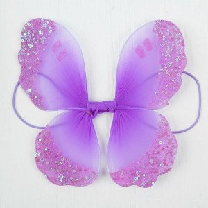 Миниатюра кукольная - крылья на резинке «Сияние», цвет фиолетовый