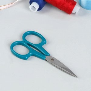 Ножницы для вышивки с насечками, 11 см, цвет синий