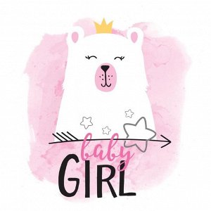 Сима Опт Термонаклейка для декорирования текстильных изделий детская Baby girl, 14 х 14 см