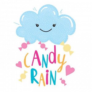 Термонаклейка для декорирования текстильных изделий детская Candy rain, 14 х 14 см