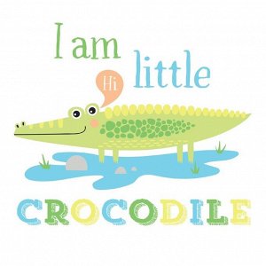 Сима Опт Термонаклейка для декорирования текстильных изделий детская I am a crocodile, 14 х 14 см